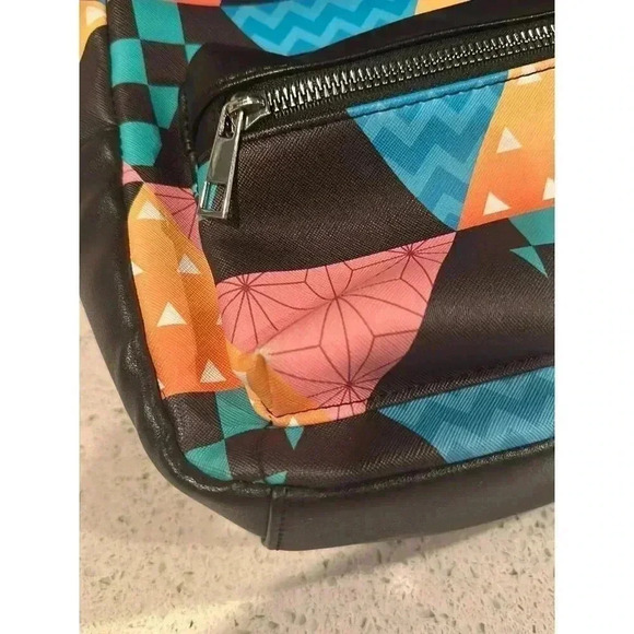 Demon Slayer: Kimetsu No Yaiba Nezuko Tanjiro Zenitsu Patchwork Mini Backpack TM - Picture 8 of 8